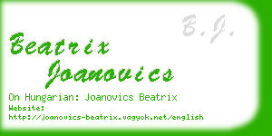 beatrix joanovics business card